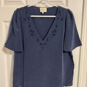 Sézane Minara Blouse - Navy